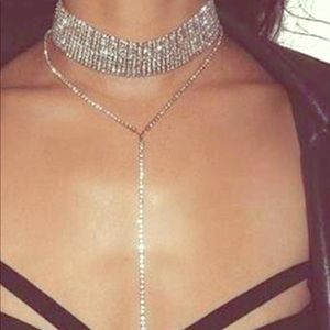 Rhinestone choker